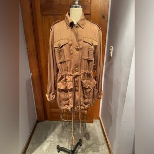 Michael Kors tan studded jacket